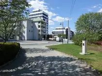 Mysen, Geb�ude in der Korterudbakken Stra�e (21.05.2023)