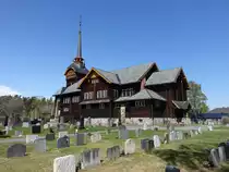 Rena, evangelische �mot-Kirche, Kreuzkirche erbaut 1901, Architekt Henrik Bull (22.05.2023)