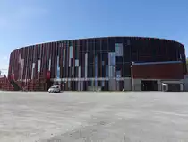 Hamar, Eishalle CC Amfi am Kornsiloveien, erbaut von 1991 bis 1992, 7000 Pl�tze (22.05.2023)