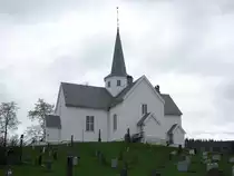 Vardal, evangelische Kirche, wei�e Holzkirche erbaut 1803 (23.05.2023)