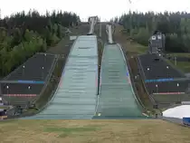 Lillehammer, Skisprungschanzenanlage Lysg�rdsbakken, erbaut bis 1992 f�r die Olympischen Winterspiele (24.05.2023)