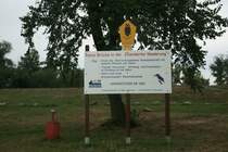 Ortsteil Aurith, Hinweisschild zum Thema: Br�ckenbau