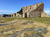 Hammershus ist eine Burgruine an der Nordwestspitze von der d�nischen Insel Bornholm. Die Burg gilt als eine der gr��ten Burgruinen Nordeuropas. Aufnahme: 16. Juni 2023.