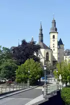 LUXEMBOURG, 20.06.2023, Blick auf die Michaelskirche, das �lteste erhaltene sakrale Bauwerk der Stadt