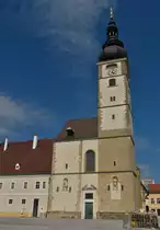 Die Dom- und Pfarrkirche Maria Himmelfahrt von St. P�lten. Diese ist seit 1785 die Kathedrale der Di�zese St P�lten. 03.06.2023