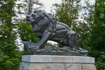Die Bronzeplastik des L�wen im Schlossberg von Graz, wurde zum Gedenken an den Major Franz Hackher errichtet. 02.06.2023