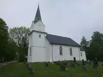 Klokkarstua, evangelische Hurum Kirche, erbaut im 12. Jahrhundert (29.05.2023)