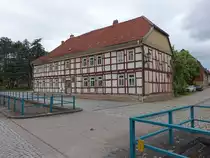 Gro�bodungen, Fachwerkhaus in der Fleckenstra�e (01.07.2023)