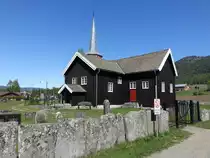 Flesberg, evangelische Kirche, Kreuzkirche von 1735 (30.05.2023)