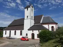 Rubenheim, Pfarrkirche St. Mauritius, erbaut im 13. Jahrhundert, erweitert von 1778 bis 1779 (14.07.2023)