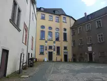 Greiz, Innenhof am oberen Schloss, erbaut im 18. Jahrhundert (25.06.2023)