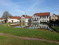 Fachwerkh�user am Dorfteich von Kolba (22.04.2023)