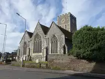 Ramsgate, Pfarrkirche St. Laurence, erbaut ab 1062, Chor und Seitenschiffe 12. Jahrhundert (02.09.2023)