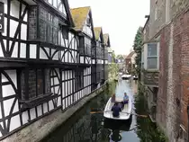 Canterbury, Fachwerkh�user am Great Stour Kanal (02.09.2023)