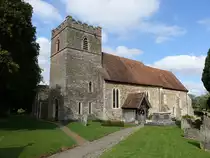 Saltwood, Pfarrkirche St. Peter und Paul, erbaut im 13. Jahrhundert (02.09.2023)