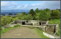 Die Festung Kristiansten wurde bis ins 20. Jahrhundert zu milit�rischen Zwecken genutzt. J�ngstes Relikt ist diese aus der Zeit der deutschen Besatzung stammende Flakstellung. (Trondheim, 26.05.2023)