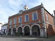 Rye, Rathausgeb�ude in der Market Street, East Sussex (03.09.2023)