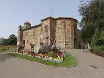Colchester Castle,  die Burg steht auf den Grundmauern eines Claudius-Tempels, erbaut von 1070 bis 1100 (06.09.2023)
