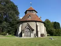 Little Maplestead, Pfarrkirche St. John, erbaut im 14. Jahrhundert (07.09.2023)