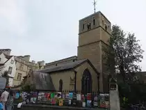 Cambridge, Pfarrkirche St. Benedikt mit angels�chsischen Turm, erbaut ab 1000, �ltestes Geb�ude im Cambridge, Kirchenschiff erbaut im 13. Jahrhundert, Nordschiff neu erbaut 1853, S�dschiff von 1872 (08.09.2023)