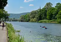Die Lahn flie�t mitten durch Bad Ems - 11.06.2023