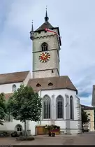 68 Meter hoher Turm der evangelischen Kirche St. Johann in Schaffhausen (CH).

🕓 28.7.2023 | 12:51 Uhr