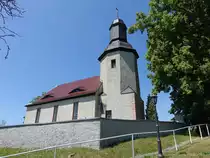 Schwaara, evangelische St. Ursula Kirche, erbaut im 15. Jahrhundert (24.06.2023)