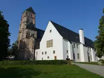 Chemnitz, evangelische Schlo�bergkirche, sp�tgotische Hallenkirche, Kloster von 1499, heute Schlo�bergmuseum (20.08.2023)