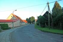 Ortsteil Kaltenborn, Dorfstra�e, am Abend des 13.08.2008