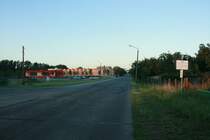  Kaltenborner Stra�e und Freizeitbad  Stadt Guben , am Abend des 13.08.2008