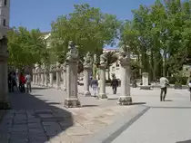 Valladolid, Statuen am Plaza del Colegio de Santa Cruz (19.05.2010)