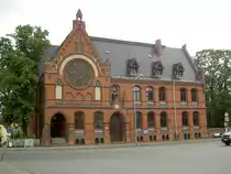 Bad Doberan, Gymnasium „Friderico-Francisceum“,  Giebelbau mit Klinkerfassade von 1889 nach Pl�nen von Ludwig M�ckel (13.07.2012)