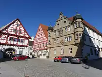 Wolframs-Eschenbach, Hohes Haus, Rathaus und alte Vogtei in der Hauptstra�e (07.03.2021)