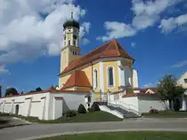 Bollstadt, Pfarrkirche St. Ulrich, Chor und Kirchenschiff 15. Jahrhundert, barockisiert 1726 (24.08.2014)