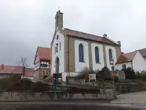 Kleinsteinach, Pfarrkirche St. Bartholom�us, erbaut 1854 (25.03.2016)
