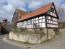 Obermerzbach, Fachwerkhaus an der Hauptstra�e (24.03.2016)