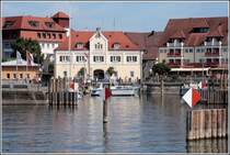 Der kleine Hafen in Langenargen am Bodensee. 10.08.2008