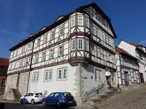 Treffurt, Ohrfeigenhaus von 1608 in der Rathausstra�e (17.03.2024)