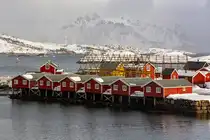 Fischereibereich am Hafen von Svolv�r am 21. Februar 2021.