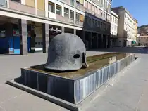 Cosenza, Brunnen an der Piazza dei Bruzi (07.04.2024)