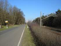 Ortsteil Coschen, Breslacker Stra�e - Ortsausgang Ri. Breslack,  am 18.02.2007