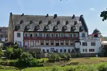 Blick von der luxemburgischen Seite �ber den Grenzflu� auf das Hotel Restaurant St. Liborius in Echternacherbr�ck, auf der deutschen Seite der Sauer. 10.05.2024 