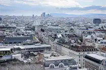 Blick vom Stephansdom in Wien in s�d�stlicher Richtung. Aufnahme: 18. Mai 2024.