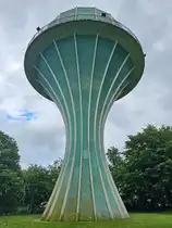 Der 1961 erbaute Wasserturm Flensburg-M�rwik gilt als Wahrzeichen des Ostufers der Stadt Flensburg. (Juni 2024)