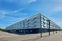 Der Stade de Luxembourg, Rugby und Fu�ballstadion der Stadt Luxemburg, nahe der Kokelscheuer, ist seit dem 07.07.2024 mit der Stra�enbahn erreichbar. 08.2024