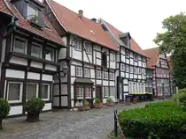 G�tersloh, Fachwerkh�user am alten Kirchplatz (03.06.2024)