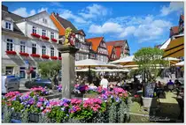  Gro�er Plan  Historische Altstadt Celle in der S�dheide, immer wieder eine Reise wert, zur Zeit der Heidebl�te im August 2024.
