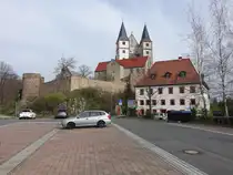 Geithain, evangelische Stadtkirche St. Nicolai, sp�tgotische Hallenkirche, gotischer Chor 14. Jahrhundert, Langhaus erbaut ab 1504 (31.03.2024)