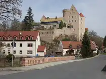Burg Gnandstein, romanische Wehranlage, erbaut im 13. Jahrhundert (31.03.2024)