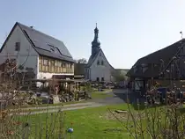 Maltis, evangelische St. Anna Kirche, erbaut im 16. Jahrhundert (31.03.2024)